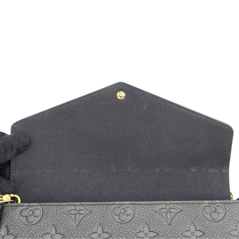 ルイ・ヴィトン LOUIS VUITTON ポシェット・フェリシー M64064 ブラック モノグラム・アンプラント レディース ショルダーバッグ