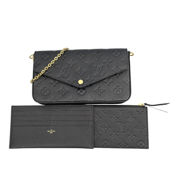 ルイ・ヴィトン LOUIS VUITTON ポシェット・フェリシー M64064 ブラック モノグラム・アンプラント レディース ショルダーバッグ