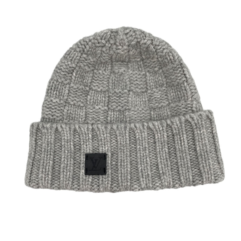 ルイ・ヴィトン LOUIS VUITTON ニットキャップ M74404 グレー ダミエ・ボネ・ヘルシンキ/カシミヤ その他ファッション雑貨