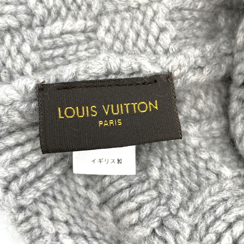 ルイ・ヴィトン LOUIS VUITTON ニットキャップ M74404 グレー ダミエ・ボネ・ヘルシンキ/カシミヤ その他ファッション雑貨