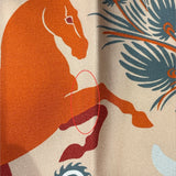 エルメス HERMES カレ90 ダブルフェイス  Sous le Charme d'Orphee レッド グレー シルク100％ レディース スカーフ