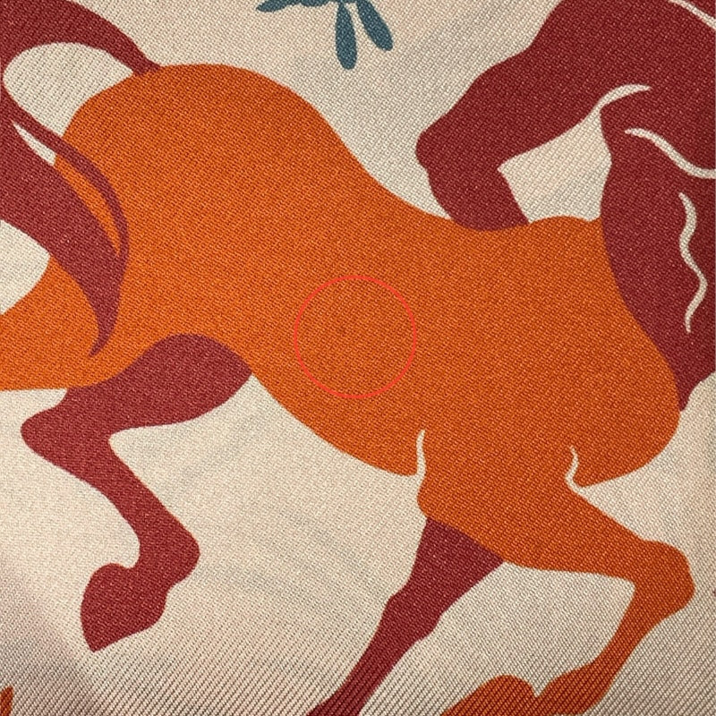 エルメス HERMES カレ90 ダブルフェイス  Sous le Charme d'Orphee レッド グレー シルク100％ レディース スカーフ