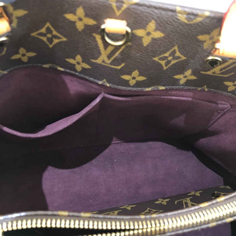 ルイ・ヴィトン LOUIS VUITTON モンテーニュMM M41056 ブラウン モノグラムキャンバス レディース ハンドバッグ