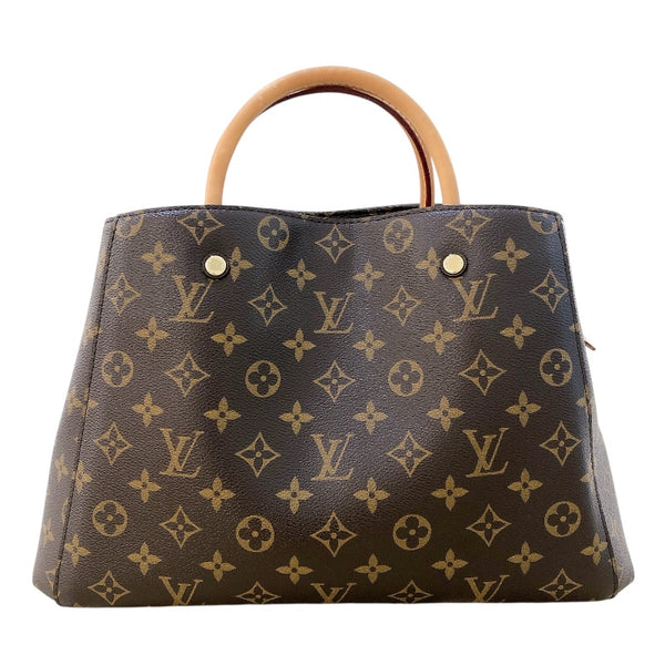 ルイ・ヴィトン LOUIS VUITTON モンテーニュMM M41056 ブラウン モノグラムキャンバス レディース ハンドバッグ