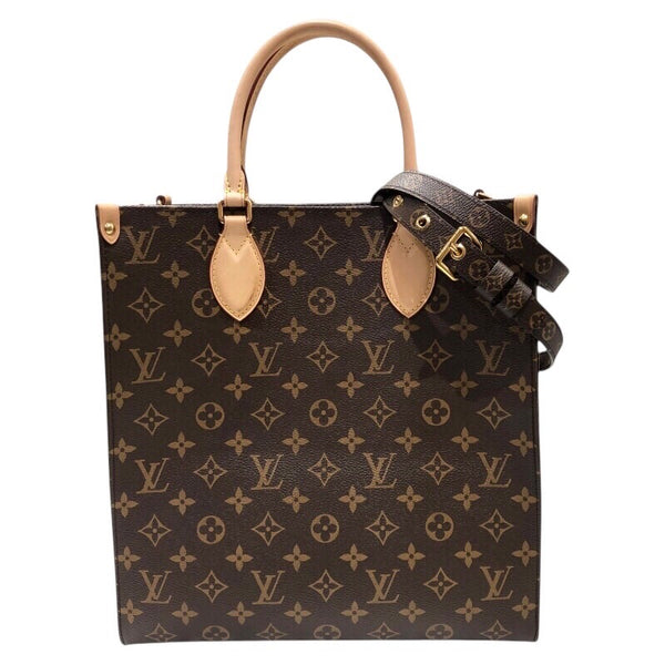 ルイ・ヴィトン LOUIS VUITTON サックプラPM M45848 ブラウン モノグラム ユニセックス ハンドバッグ