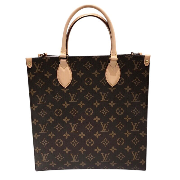ルイ・ヴィトン LOUIS VUITTON サックプラPM M45848 ブラウン モノグラム ユニセックス ハンドバッグ