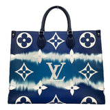 ルイ・ヴィトン LOUIS VUITTON オンザゴーGM LVエスカル M45120 ブルー モノグラム キャンバス レディース トートバッグ