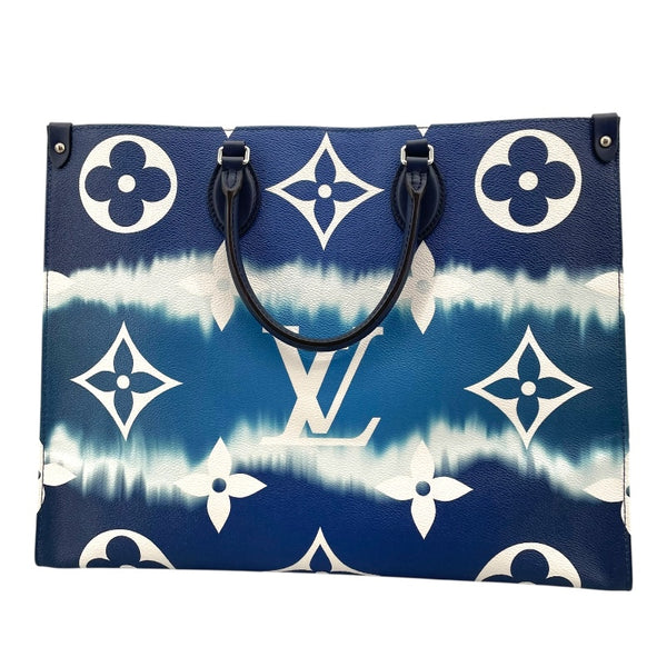 ルイ・ヴィトン LOUIS VUITTON オンザゴーGM LVエスカル M45120 ブルー モノグラム キャンバス レディース トートバッグ