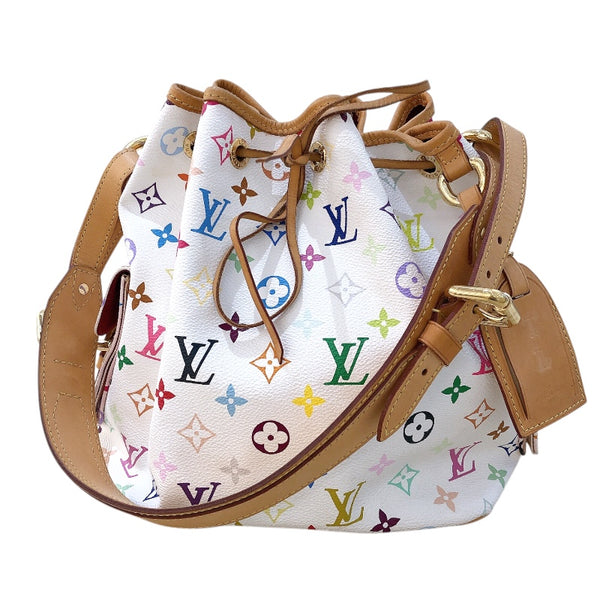 ルイ・ヴィトン LOUIS VUITTON プチ・ノエ M42229 ホワイト/マルチカラー モノグラムマルチカラー レディース ハンドバッグ