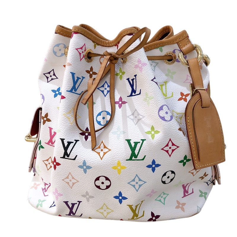 ルイ・ヴィトン LOUIS VUITTON プチ・ノエ M42229 ホワイト/マルチカラー モノグラムマルチカラー レディース ハンドバッグ