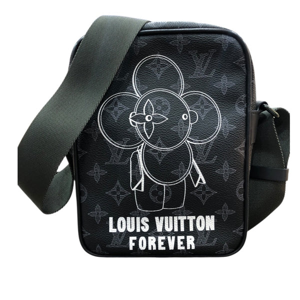 ルイ・ヴィトン LOUIS VUITTON ダヌーブPM ヴィヴィエンヌ ブラック・エクリプス PVC メンズ ショルダーバッグ
