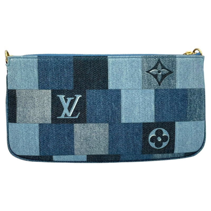 ルイ・ヴィトン LOUIS VUITTON ミュルティ ポシェット アクセソワール M44990 ブルー モノグラム・デニム レディース ショルダーバッグ