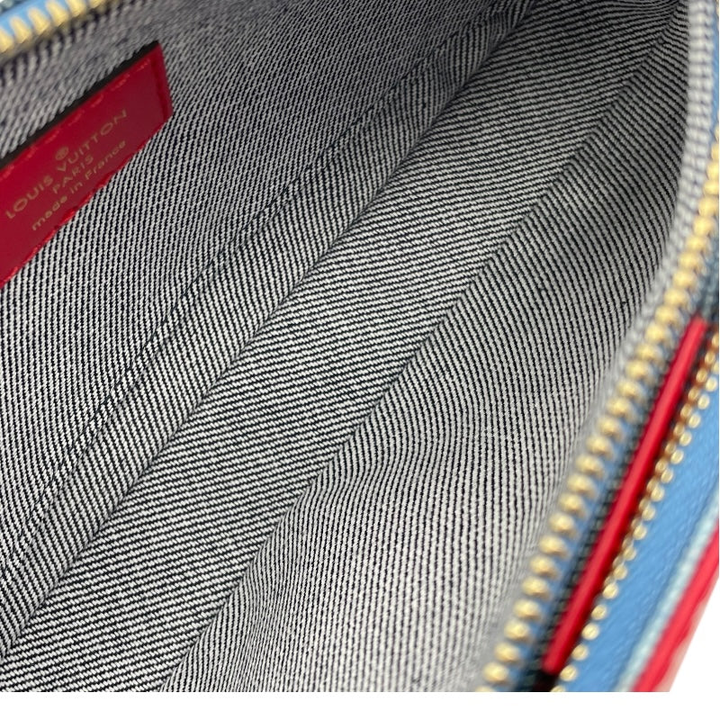 ルイ・ヴィトン LOUIS VUITTON ミュルティ ポシェット アクセソワール M44990 ブルー モノグラム・デニム レディース ショルダーバッグ