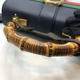 グッチ GUCCI ディオニュソス バンブー ハンドルバッグ 2way 448075 ネイビー/グリーン/レッド レザー レディース ショルダーバッグ