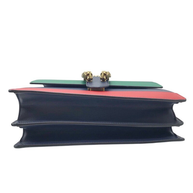 グッチ GUCCI ディオニュソス バンブー ハンドルバッグ 2way 448075 ネイビー/グリーン/レッド レザー レディース ショルダーバッグ