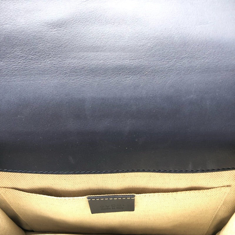 グッチ GUCCI ディオニュソス バンブー ハンドルバッグ 2way 448075 ネイビー/グリーン/レッド レザー レディース ショルダーバッグ
