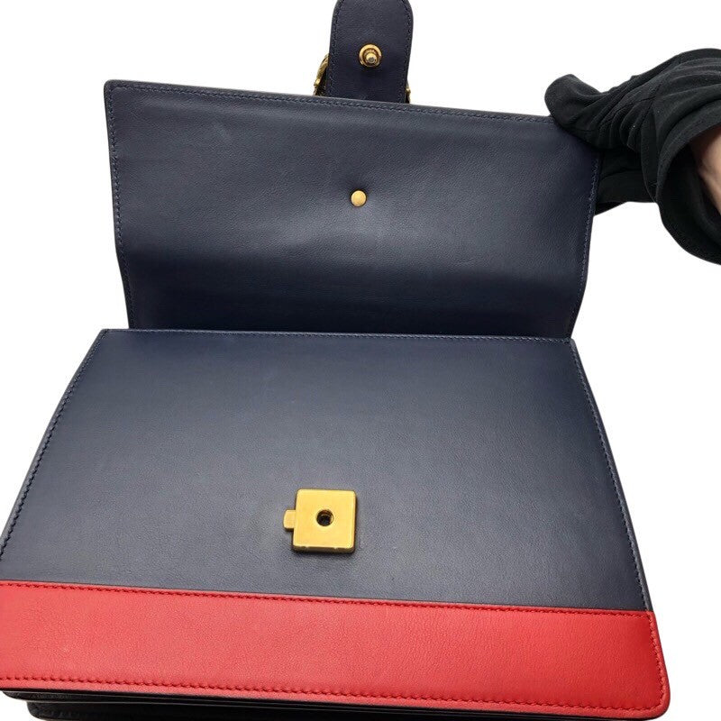 グッチ GUCCI ディオニュソス バンブー ハンドルバッグ 2way 448075 ネイビー/グリーン/レッド レザー レディース ショルダーバッグ