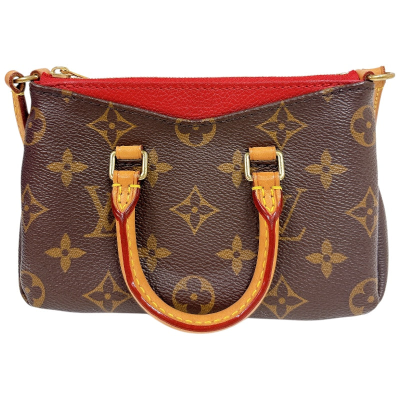 ルイ・ヴィトン LOUIS VUITTON ナノパラス M61254 ブラウン モノグラム レディース ショルダーバッグ