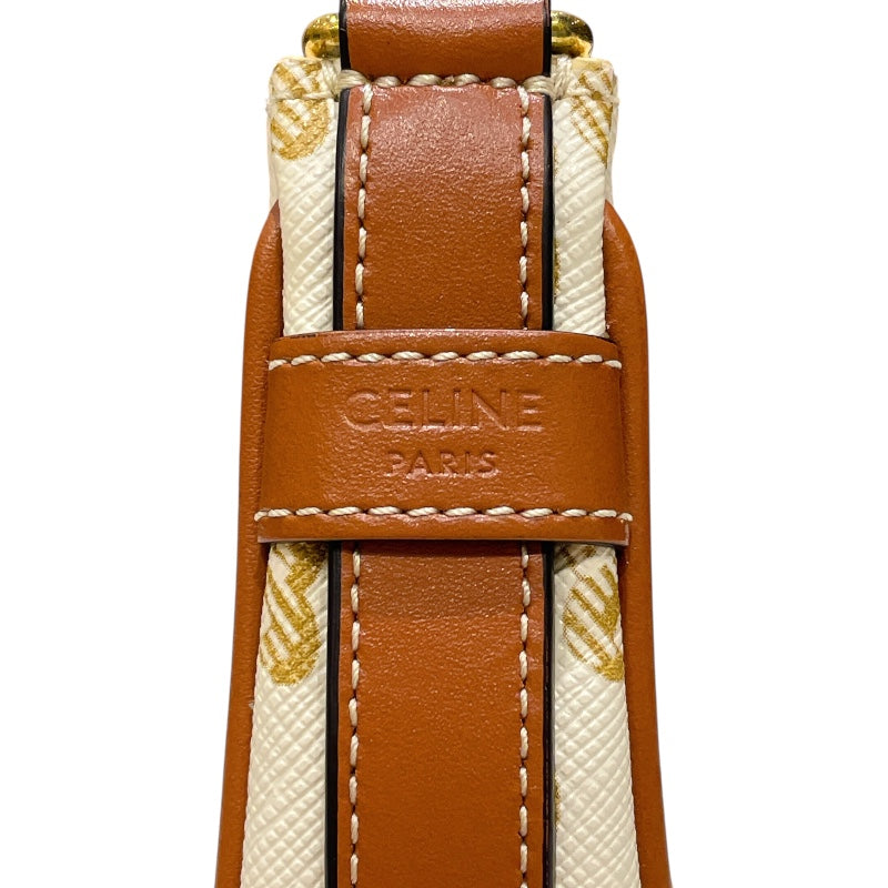 セリーヌ CELINE ミニ アヴァ ホワイト/タン カーフスキン・トリオンフ