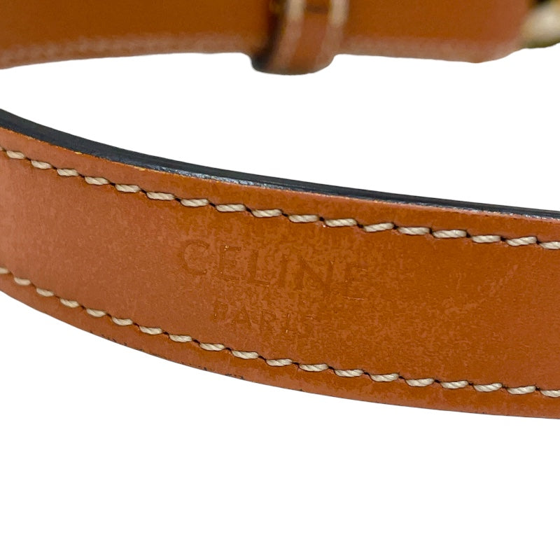 セリーヌ CELINE ミニ アヴァ ホワイト/タン カーフスキン・トリオンフキャンバス レディース ハンドバッグ