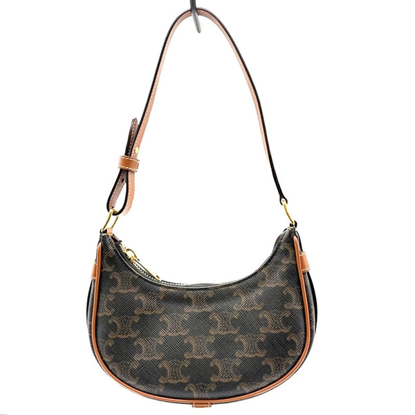セリーヌ CELINE ミニアヴァ タン ゴールド金具 キャンバス/カーフ レディース ショルダーバッグ