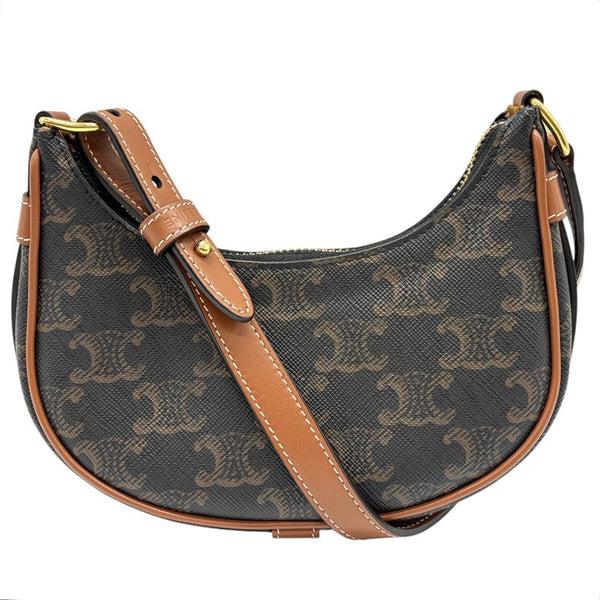 セリーヌ CELINE ミニアヴァ タン ゴールド金具 キャンバス/カーフ レディース ショルダーバッグ
