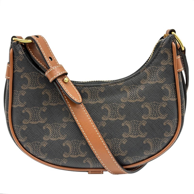 セリーヌ CELINE ミニアヴァ タン ゴールド金具 キャンバス/カーフ レディース ショルダーバッグ