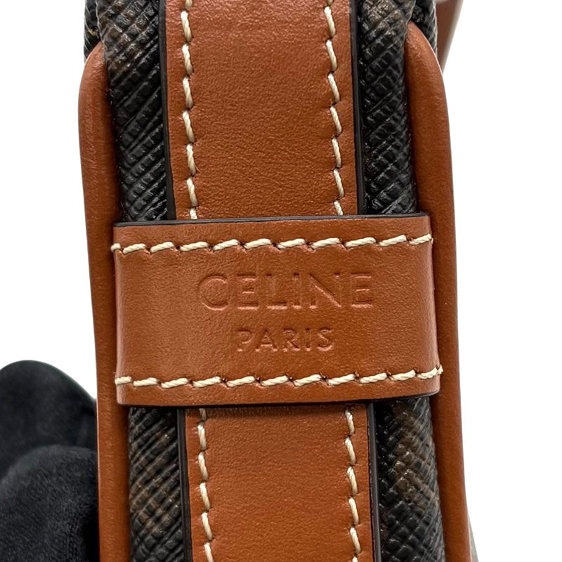 セリーヌ CELINE ミニアヴァ タン ゴールド金具 キャンバス/カーフ レディース ショルダーバッグ