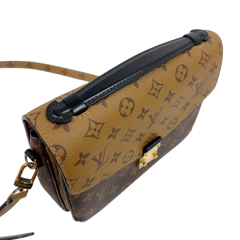 ルイ・ヴィトン LOUIS VUITTON ポシェット・メティスMM M44876 ブラウン　ゴールド金具 モノグラム・リバース レディース ショルダーバッグ