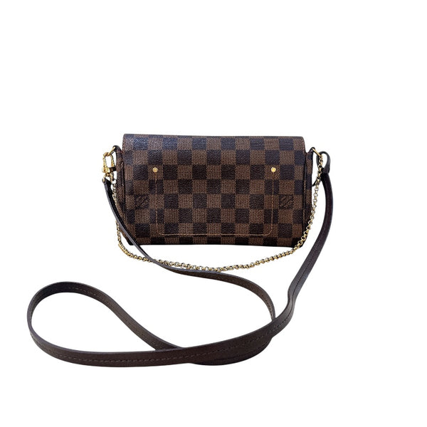 ルイ・ヴィトン LOUIS VUITTON フェイボリットPM N41276 ブラウン ダミエキャンバス レディース ショルダーバッグ