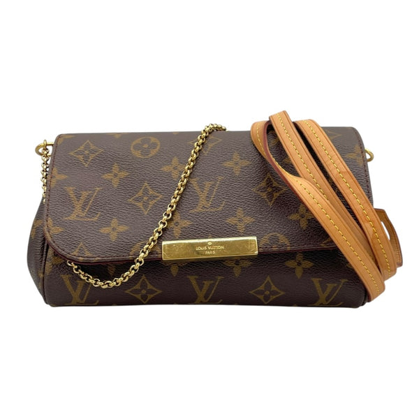 ルイ・ヴィトン LOUIS VUITTON フェイボリットMM M40718 ブラウン モノグラムキャンバス レディース ショルダーバッグ
