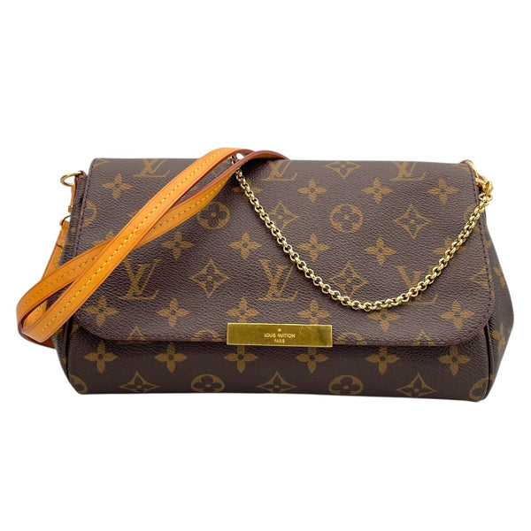 ルイ・ヴィトン LOUIS VUITTON フェイボリットMM M40718 ブラウン モノグラムキャンバス レディース ショルダーバッグ