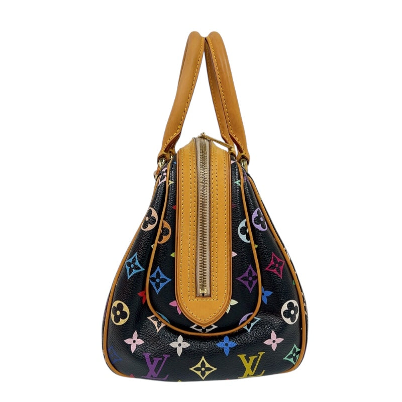 ルイ・ヴィトン LOUIS VUITTON プリシラ M40097 ノワール　ゴールド金具 モノグラム・マルチカラーキャンバス レディース ハンドバッグ