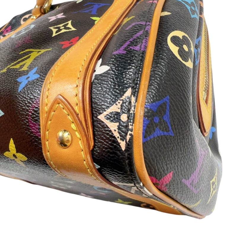 ルイ・ヴィトン LOUIS VUITTON プリシラ M40097 ノワール　ゴールド金具 モノグラム・マルチカラーキャンバス レディース ハンドバッグ