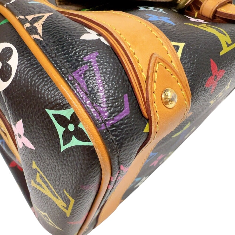 ルイ・ヴィトン LOUIS VUITTON プリシラ M40097 ノワール　ゴールド金具 モノグラム・マルチカラーキャンバス レディース ハンドバッグ
