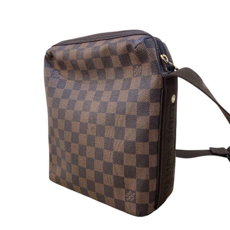 ルイ・ヴィトン LOUIS VUITTON トロターボブール N41135 ブラウン ゴールド金具 ダミエ メンズ ショルダーバッグ
