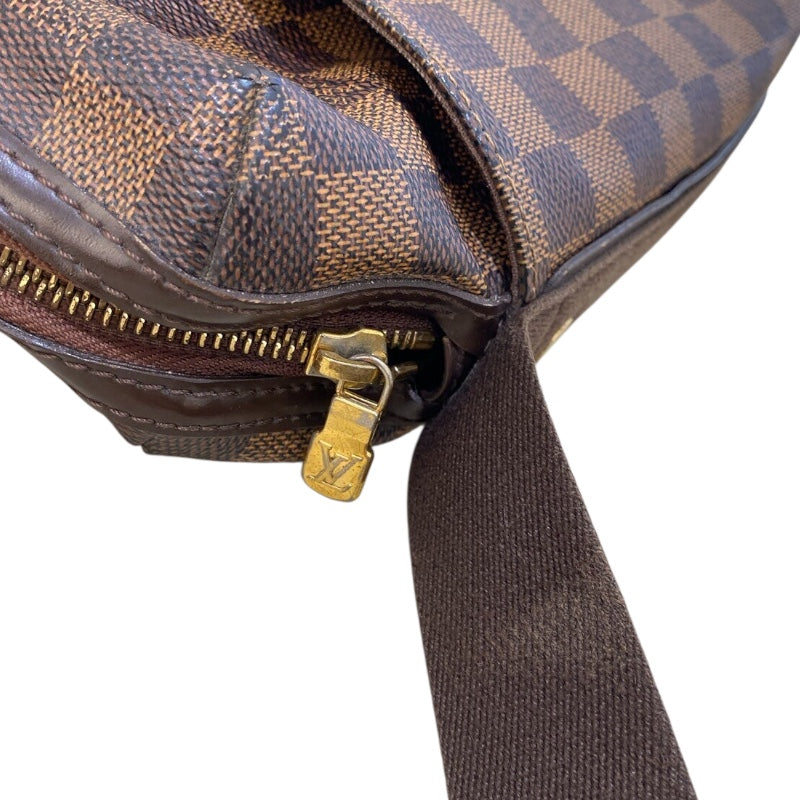 ルイ・ヴィトン LOUIS VUITTON トロターボブール N41135 ブラウン ゴールド金具 ダミエ メンズ ショルダーバッグ