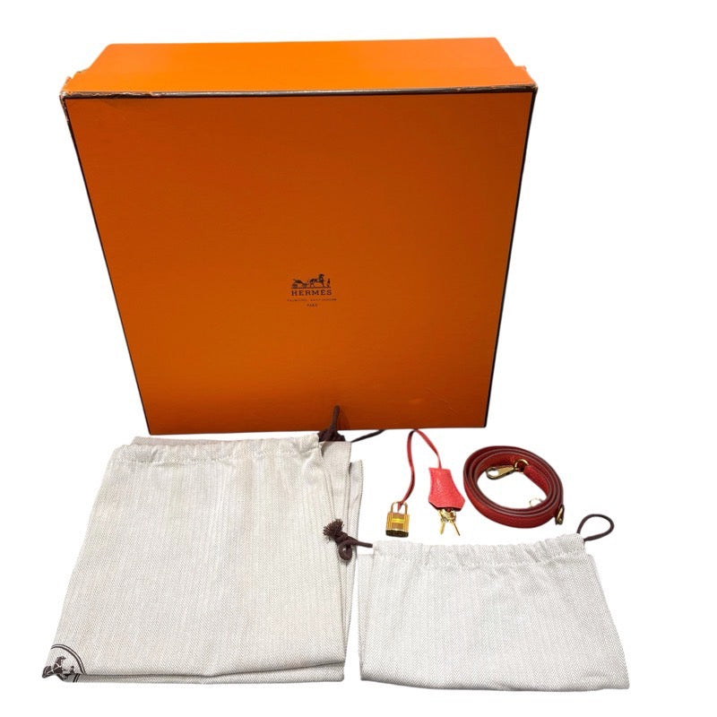 エルメス HERMES ケリー28 X刻 ブーケンビリア GD金具 トゴ レディース ハンドバッグ