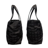 シャネル CHANEL ニュートラベルライントートＭＭ A15991 ブラック ナイロンジャガード レディース トートバッグ