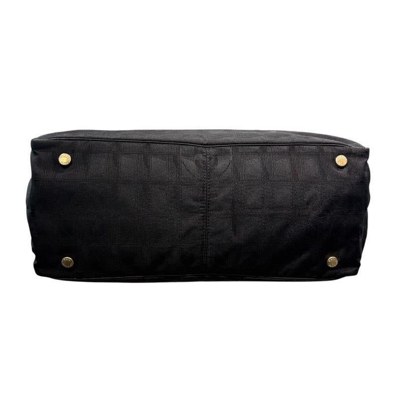 シャネル CHANEL ニュートラベルライントートＭＭ A15991 ブラック ナイロンジャガード レディース トートバッグ