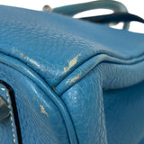 エルメス HERMES バーキン30 □G刻印 ブルージーン シルバー金具 トゴ レディース ハンドバッグ