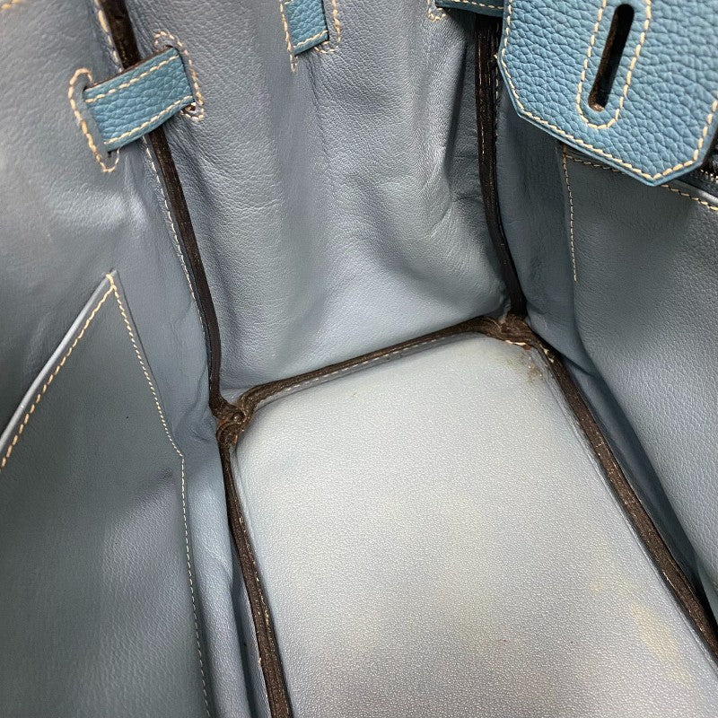 エルメス HERMES バーキン30 □G刻印 ブルージーン シルバー金具 トゴ レディース ハンドバッグ