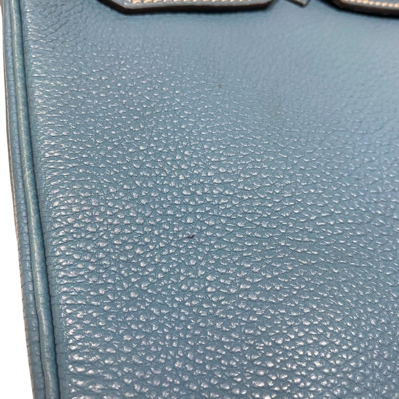 エルメス HERMES バーキン30 □G刻印 ブルージーン シルバー金具 トゴ レディース ハンドバッグ