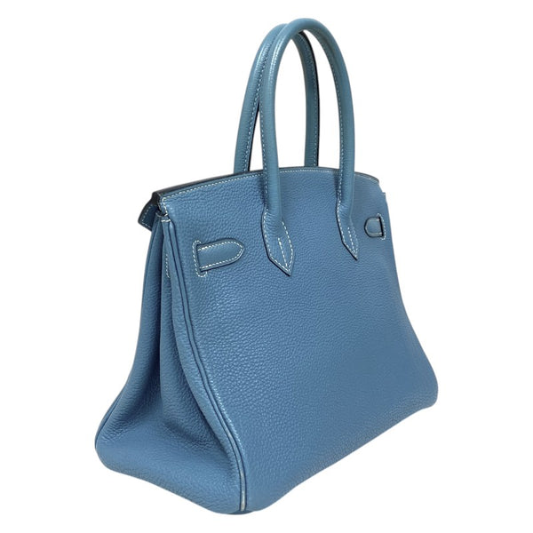 エルメス HERMES バーキン30 □G刻印 ブルージーン シルバー金具 トゴ レディース ハンドバッグ
