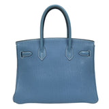 エルメス HERMES バーキン30 □G刻印 ブルージーン シルバー金具 トゴ レディース ハンドバッグ