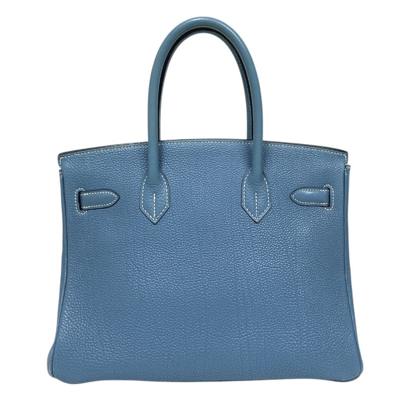 エルメス HERMES バーキン30 □G刻印 ブルージーン シルバー金具 トゴ レディース ハンドバッグ