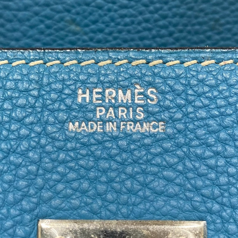 エルメス HERMES バーキン30 □G刻印 ブルージーン シルバー金具 トゴ レディース ハンドバッグ