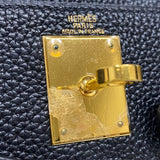 エルメス HERMES ケリー28 内縫い □G刻 ブラック ゴールド金具 トゴ レディース ハンドバッグ