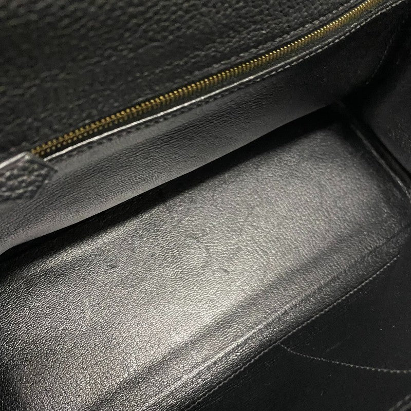 エルメス HERMES ケリー28 内縫い □G刻 ブラック ゴールド金具 トゴ レディース ハンドバッグ