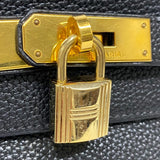 エルメス HERMES ケリー28 内縫い □G刻 ブラック ゴールド金具 トゴ レディース ハンドバッグ